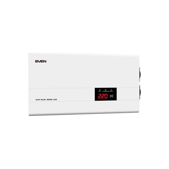 Стабилизатор напряжения SVEN AVR SLIM-2000 LCD SV-013950 Стабилизатор напряжения SVEN AVR SLIM-2000 LCD SV-013950