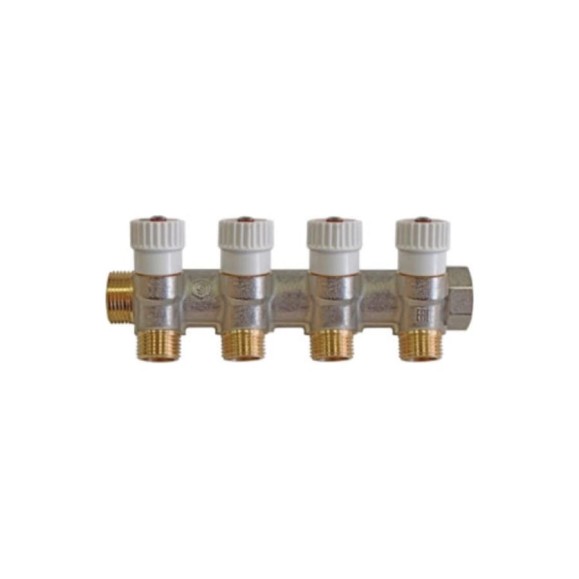 Распределительный коллектор STOUT 3/4, 4 отвода 1/2 плоское уплотнение SMB 6852 341204 RG008TN2KF9AL6 Распределительный коллектор STOUT 3/4, 4 отвода 1/2 плоское уплотнение SMB 6852 341204 RG008TN2KF9AL6
