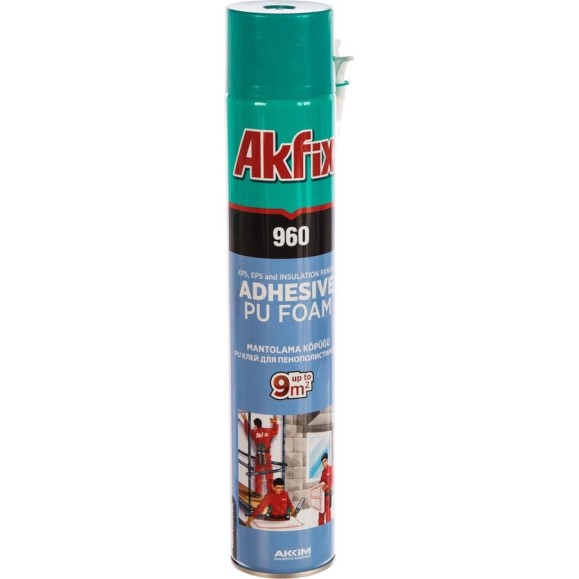 Бытовая клей-пена для пенополистирола и пенопласта Akfix 900 гр. FA019