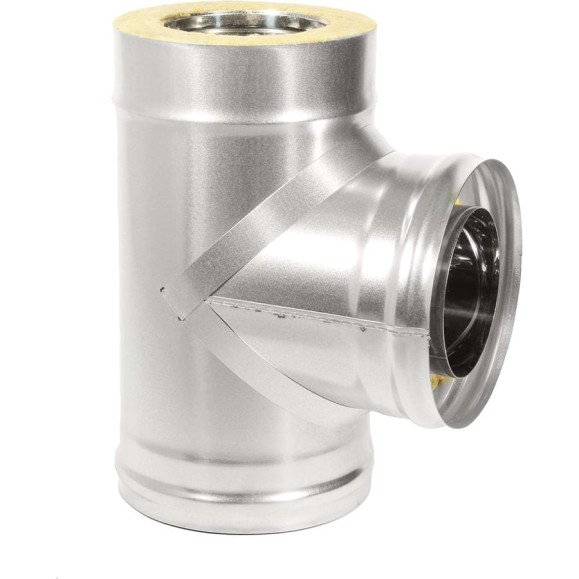 Тройник Термо 87 ТРТ-Р 316-0.5/304 D120/180 с хомутом ТЕПЛОВиСУХОВ TS.PR3.T87.0120.43154
