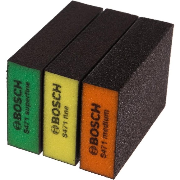 Набор губок (69 x 97 x 26 мм; M/F/SF) B.f. Flat Bosch 2608621253
