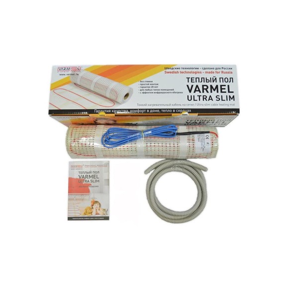 Нагревательный мат VARMEL Ultra Slim Twin 9,0м2-1350Вт теплый пол под плиточный клей 80 Нагревательный мат VARMEL Ultra Slim Twin 9,0м2-1350Вт теплый пол под плиточный клей 80