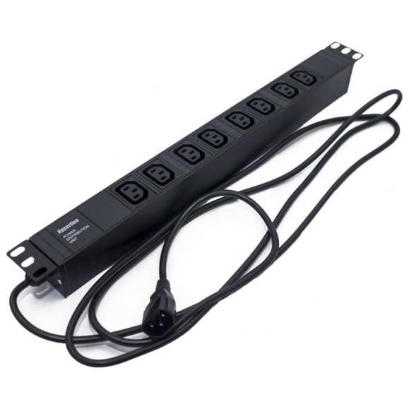 Блок розеток Hyperline SHE19-8IEC-2.5IEC для 19 шкафов, горизонтальный, 8хIEC 320 C13, 10A 397033