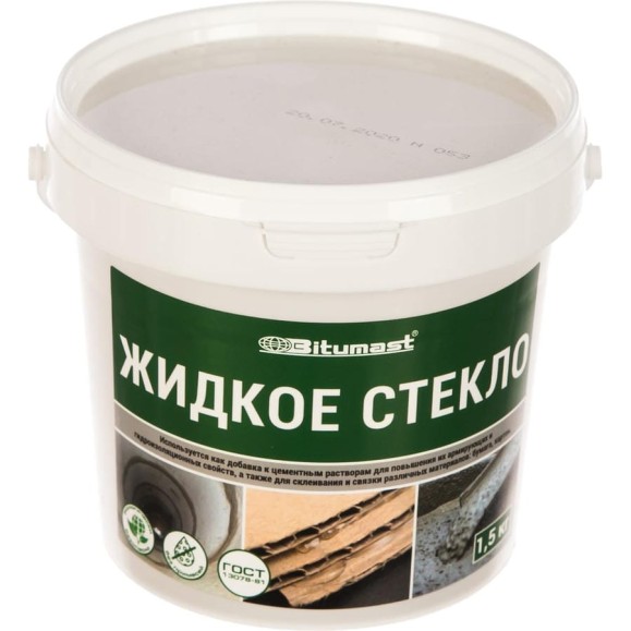 Жидкое стекло 1.5 кг Bitumast 4607952900530