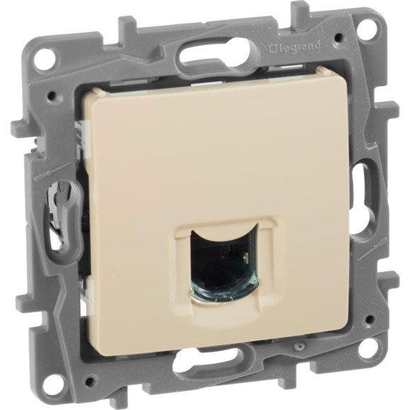 Розетка Legrand компьютерная RJ45 категория 6 UTP Legrand Etika слоновая кость 672353 Розетка Legrand компьютерная RJ45 категория 6 UTP Legrand Etika слоновая кость 672353