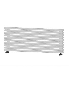 Радиатор стальной трубчатый Loten Grey Z 1750 8 секций, белый RAL9016, нижнее подключение 061808