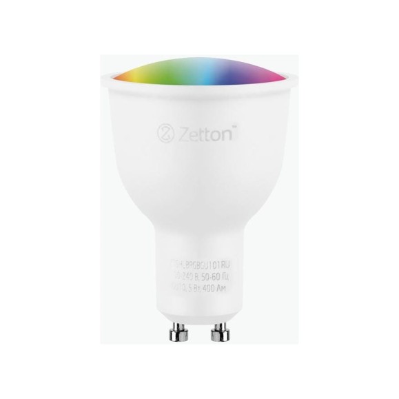 Умная лампа Zetton LED RGBW Wi-Fi Bulb GU10 5Вт ZTSHLBRGBGU101RU