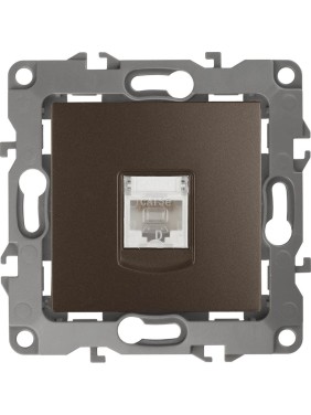 Информационная розетка ЭРА 12-3107-13 RJ45, IP20, бронза Б0019351