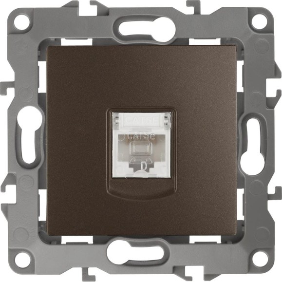 Информационная розетка ЭРА 12-3107-13 RJ45, IP20, бронза Б0019351