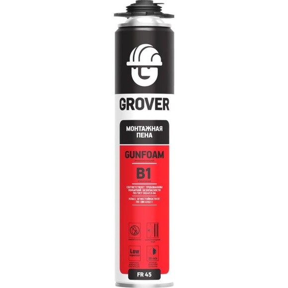 Профессиональная всесезонная монтажная пена Grover B1 0,75 л F0001