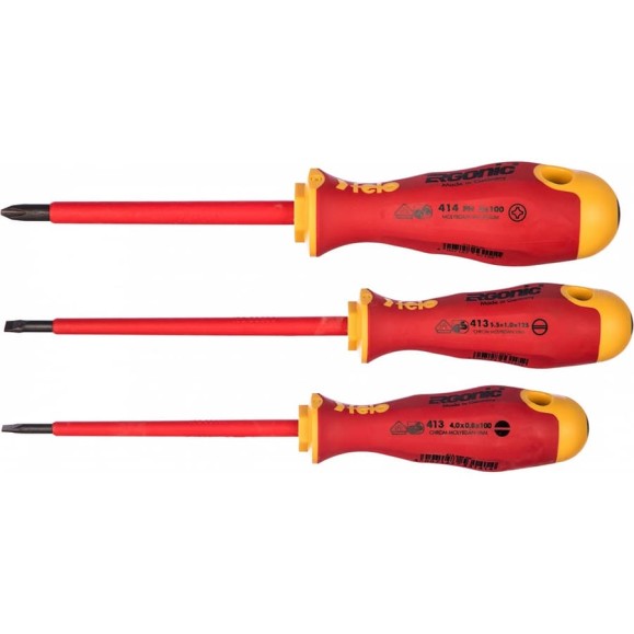 Набор диэлектрических отверток 3 шт. Felo Ergonic 41393194