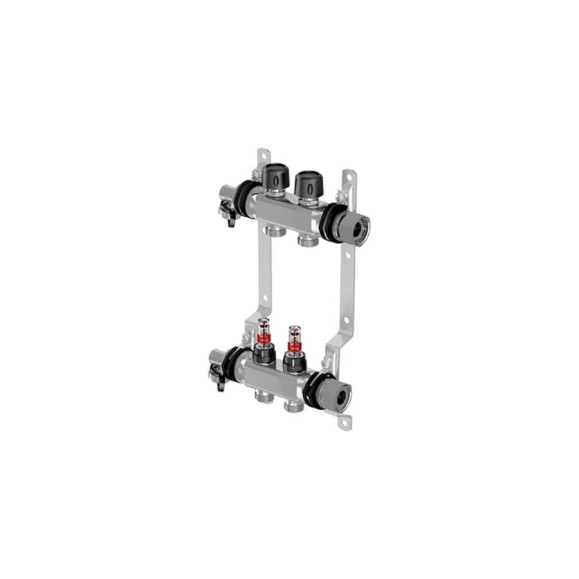 Коллектор Uponor с расходомерами Vario S стальной, выходы 2X3/4 Евроконус 1086538 Коллектор Uponor с расходомерами Vario S стальной, выходы 2X3/4 Евроконус 1086538