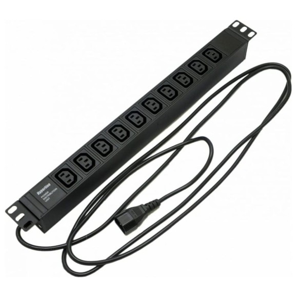 Блок розеток Hyperline SHE19-10IEC-2.5IEC для 19 шкафов, горизонтальный 426782