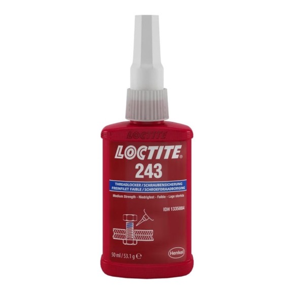Резьбовой фиксатор средней прочности Loctite 243, 50 мл 1335863 Резьбовой фиксатор средней прочности Loctite 243, 50 мл 1335863
