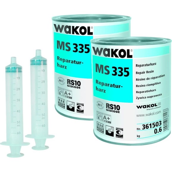 Смола для заполнения пустот под паркетом WAKOL MS 335 0,6 кг + шприц с иглой 361503