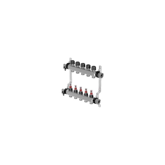 Коллектор Uponor с расходомерами Vario S стальной, выходы 4X3/4 Евроконус 1086540 Коллектор Uponor с расходомерами Vario S стальной, выходы 4X3/4 Евроконус 1086540