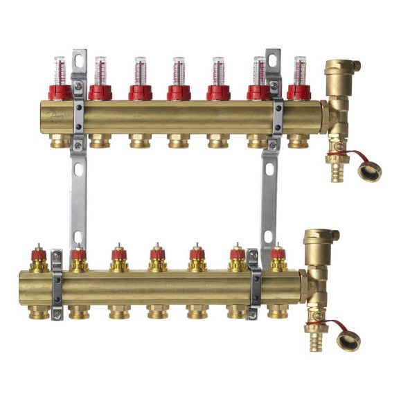 Комплект коллекторов Danfoss FHF-7F set 7 контуров 088U0727
