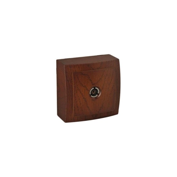 Розетка NILSON 1OП тв проходная 11dB орех Themis wood 26271032