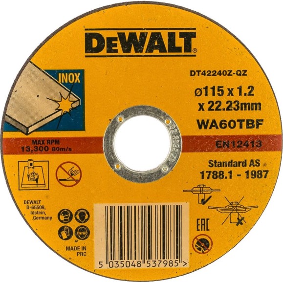 Круг Dewalt отрез. п/мет. INDUSTRIAL, 115x1.2мм DT42240Z DT42240-XJ Круг Dewalt отрез. п/мет. INDUSTRIAL, 115x1.2мм DT42240Z DT42240-XJ