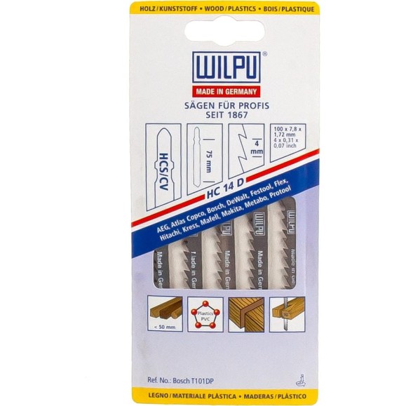 Пилка по дереву HC 14 D 5 шт. WILPU 217200005