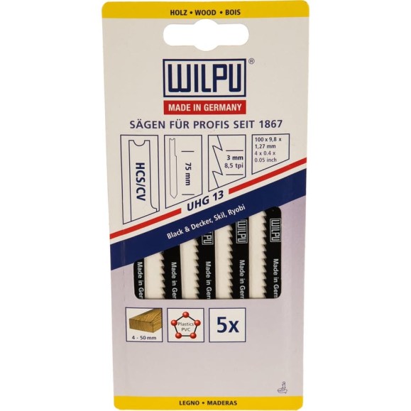 Пилка по дереву UHG 13 5 шт. WILPU 428000005 Пилка по дереву UHG 13 5 шт. WILPU 428000005