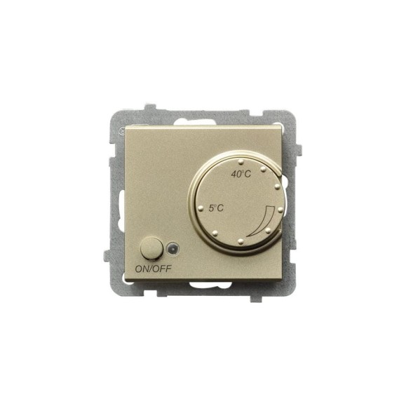 Регулятор золотой с датчиком Sonata для теплого пола Ospel RTP-1R/m/39