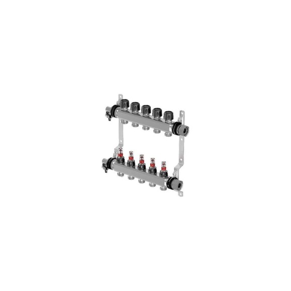 Коллектор Uponor с расходомерами Vario S стальной, выходы 8X3/4 Евроконус 1086544