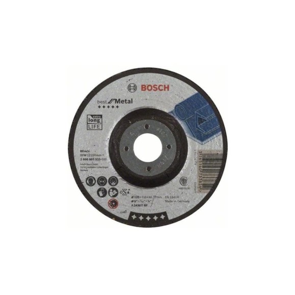 Круг обдирочный по металлу (125х22.2 мм) Bosch 2608603533