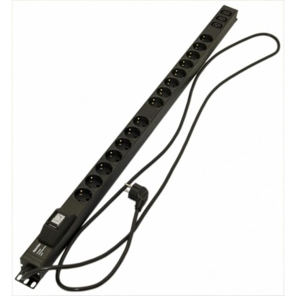Блок розеток Hyperline SHE-15SH-3IEC-B-2.5EU 396991