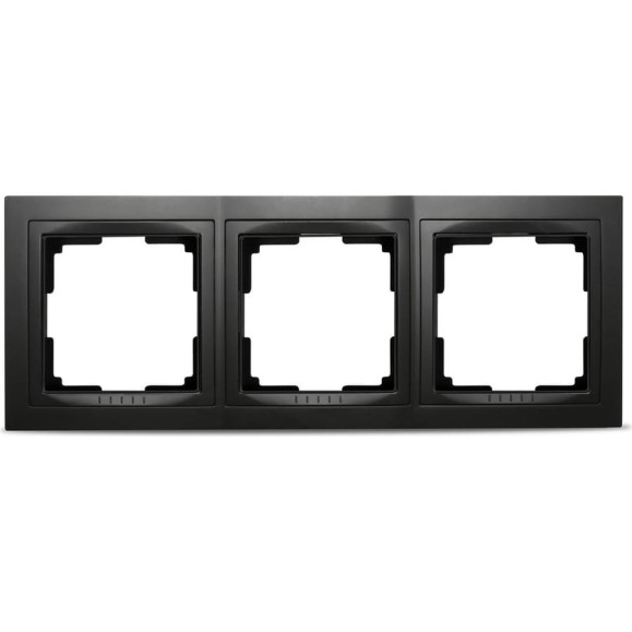 Рамка Smartbuy 3-местная пластик черная Нептун SBE-05b-Plastic-FR-3