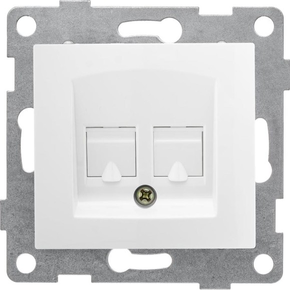 Механизм компьютерной и телефонной розетки GUSI ELECTRIC Bravo RJ45, RJ12, СУ, белый С10КТ-001 Механизм компьютерной и телефонной розетки GUSI ELECTRIC Bravo RJ45, RJ12, СУ, белый С10КТ-001