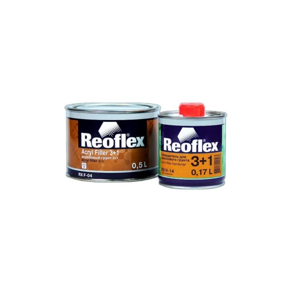 Акриловый грунт Reoflex 3+1 0.5 л, черный RX F-04/500 B