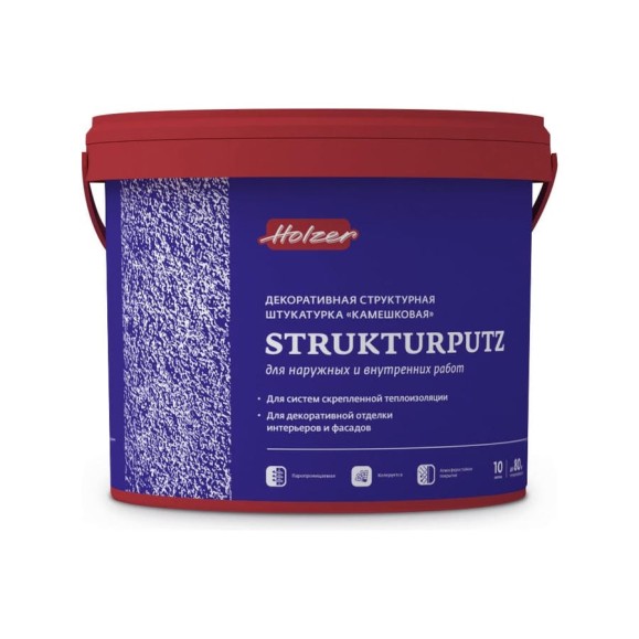 Штукатурка декоративная Strukturputz K 25 (25 кг; зерно 2.5 мм) Holzer 1949 Штукатурка декоративная Strukturputz K 25 (25 кг; зерно 2.5 мм) Holzer 1949