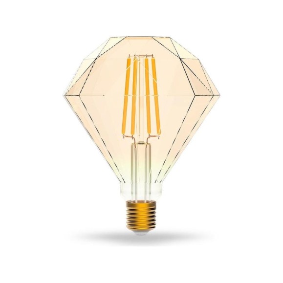 Умная Wi-fi филаментная лампочка Gauss, Smart Light DIM E27 Diamond 7 Вт 2700-6500K, диммируемая, управление голосом/смартфоном 1350112