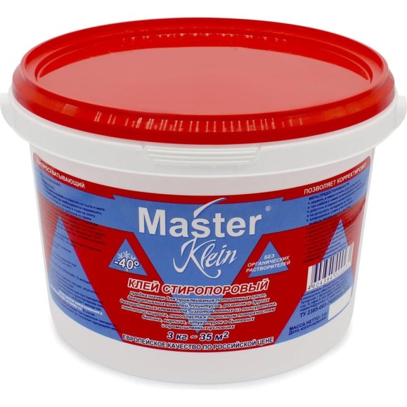 Стиропоровый клей Master Klein 3,0 л 11603356