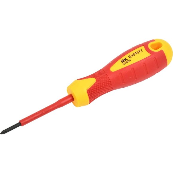 Крестовая отвертка IEK EXPERT Pz1х80мм 1000В TSC-2PZ-180 Крестовая отвертка IEK EXPERT Pz1х80мм 1000В TSC-2PZ-180