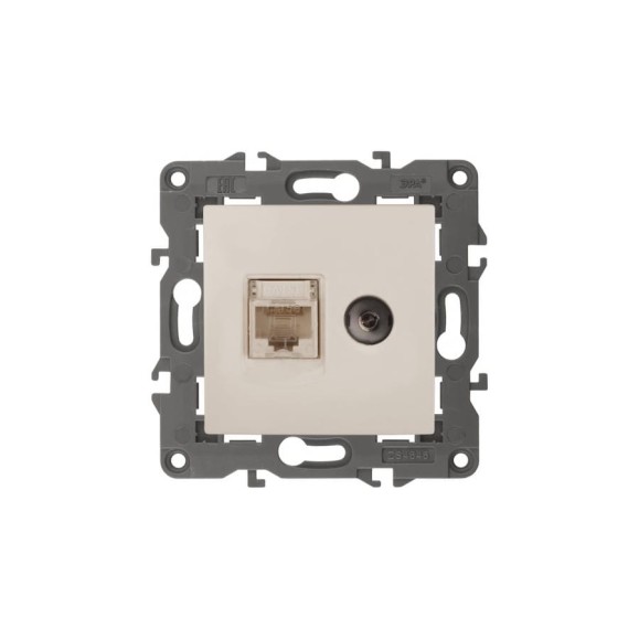 Розетка ЭРА 14-3110-02 RJ45 TV, IP20, сл.кость Б0034315