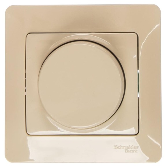 Светорегулятор Systeme Electric 600Вт/ВА, GLOSSA, универсальный, бежевый, SchE, GSL000236