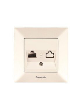 Компьютерная розетка Panasonic RJ45, категория 5е, крем Arkedia 54740 WMTC0404-2BG