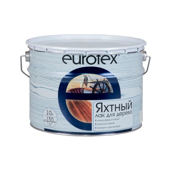 Яхтный лак Eurotex глянцевый 10 л 1 19735 Яхтный лак Eurotex глянцевый 10 л 1 19735