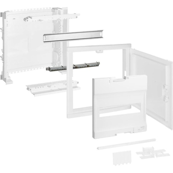 Щит Legrand встраиваемый Nedbox со скругленной дверью белой RAL 9010 1 рейка 12+2 модуля 001411 Щит Legrand встраиваемый Nedbox со скругленной дверью белой RAL 9010 1 рейка 12+2 модуля 001411