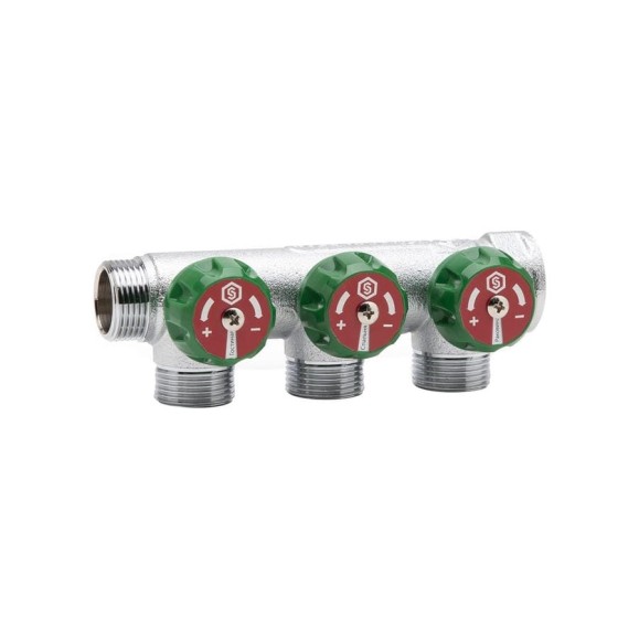 Регулирующий коллектор STOUT 3/4, 3 отвода 1/2 SMB-6850-341203 RG008UJDITG2F9 Регулирующий коллектор STOUT 3/4, 3 отвода 1/2 SMB-6850-341203 RG008UJDITG2F9