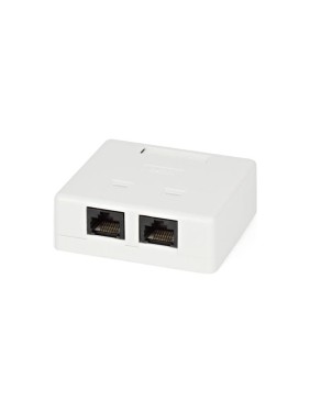 Компьютерная двойная, внешняя розетка RJ-45 8P8C категория 5e Dual IDC Hyperline SB2-2-8P8C-C5e-WH 28062