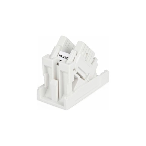 Розетка-вставка 45x22.5 (аналог Mosaic) с наклонным модулем RJ-45, категория 5е Hyperline SIP2K-C5E-M45-22.5 35210