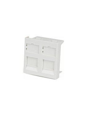 Вставка 45x45 аналог Mosaic для 2х модулей формата Keystone Jack со шторками Hyperline SIP2-2K-M45-45 35208