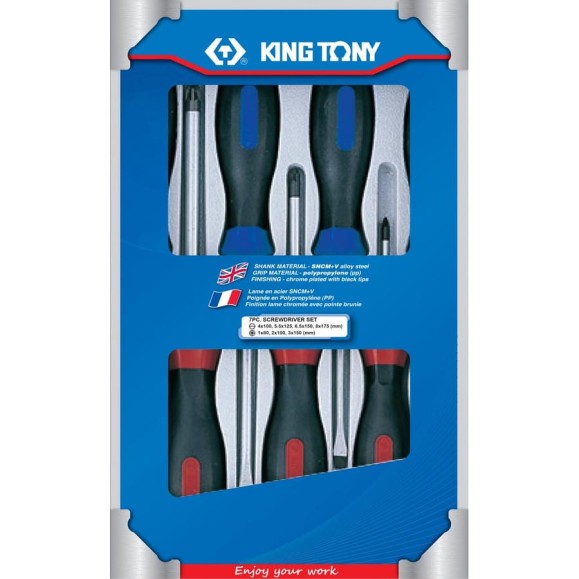 Набор отверток в коробке 7шт KING TONY 30127MR
