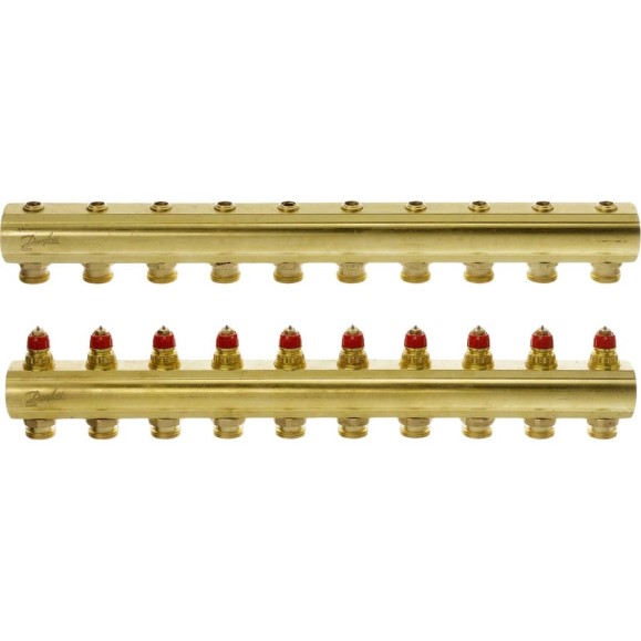 Коллекторы Danfoss FHF-10 для 10 контуров 088U0510 Коллекторы Danfoss FHF-10 для 10 контуров 088U0510
