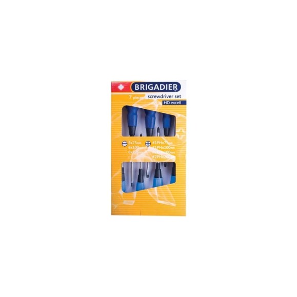 Набор отверток 7 предметов Brigadier HD EXCELL 39005