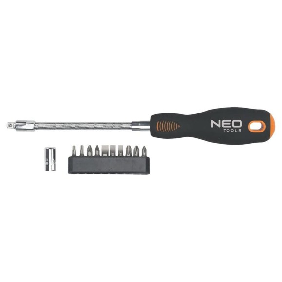 Отвертка с гибким стержнем с набором бит NEO Tools 12 шт 04-212