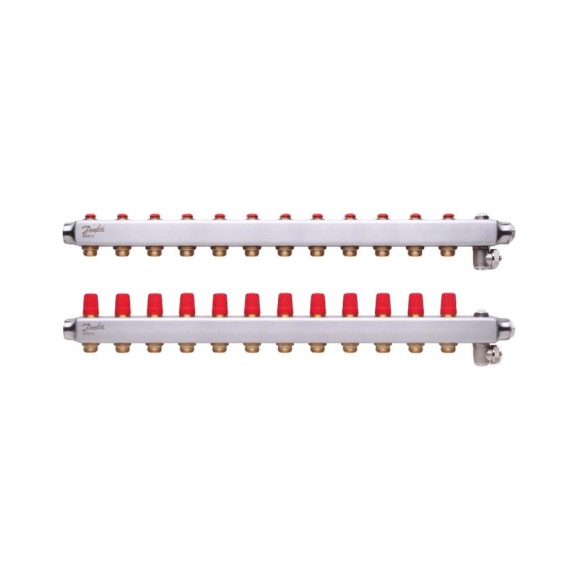 Коллекторы Danfoss SSM-12 для 12 контуров 088U0812 Коллекторы Danfoss SSM-12 для 12 контуров 088U0812